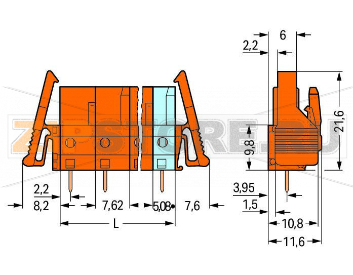 MCS MIDI Classic Розетка под пайку THT; 0.6 x 1.0 mm solder pin; прямые; Фиксирующий рычаг; Шаг контактов 7,62 мм; 4-пол.; оранжевые Wago 232-764/039-000 Встроенные тестовые порты для тестовых штекеров O 2 ммДля соединений "провод-провод" и "плата-провод"Выходы под печатные платы с защитой от касанияЛегко идентифицируемые входы и выходы печатной платыВозможны варианты кодировки...