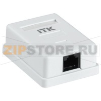 Настенная инф. розетка RJ45 кат. 6 UTP 1-порт