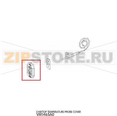 Cheftop temperature probe cover Unox XVC 205 Cheftop temperature probe cover Unox XVC 205Запчасть на деталировке под номером: 101Название запчасти на английском языке: Cheftop temperature probe cover Unox XVC 205