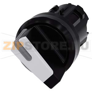 АКТУАТОР ПОВОРОТНОГО ПЕРЕКЛЮЧАТЕЛЯ С ВОЗМОЖНОСТЬЮ ПОДСВЕТКИ, 22MM, КРУГЛ., ПЛАСТИК, КОРОТКАЯ ЧЁРНАЯ РУКОЯТКА С БЕЛОЙ ВСТАВКОЙ, 2 КОММУТАЦИОННЫХ ПОЛОЖЕНИЯ: O-I, С ФИКСАЦИЕЙ, УГОЛ ПОВОРОТА РУКОЯТКИ 90 ГРАД.: 10:30Ч. /13:30Ч. Siemens 3SU1002-2BF60-0AA0 