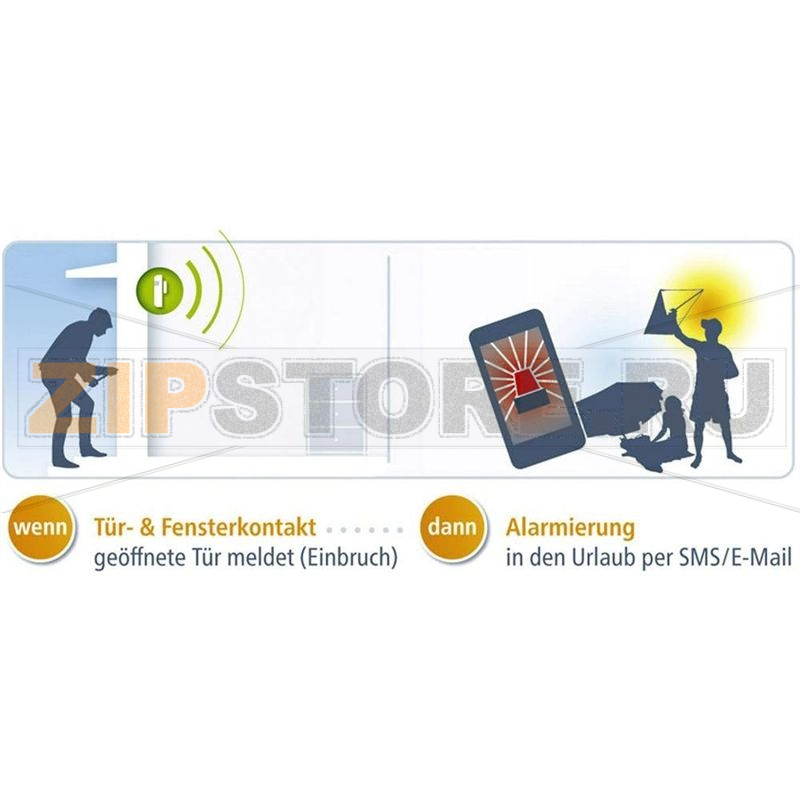 Датчик открытия двери/окна, беспроводной, дальность сигнала: 100 м Devolo Hoмe Control 