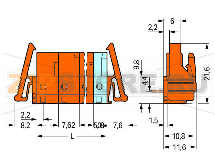 MCS MIDI Classic Розетка под пайку THT; 0.6 x 1.0 mm solder pin; угловые; Фиксирующий рычаг; Шаг контактов 7,62 мм; 7-пол.; оранжевые Wago 232-867/039-000 Встроенные тестовые порты для тестовых штекеров O 2 ммДля соединений "провод-провод" и "плата-провод"Выходы под печатные платы с защитой от касанияЛегко идентифицируемые входы и выходы печатной платыВозможны варианты кодировки...