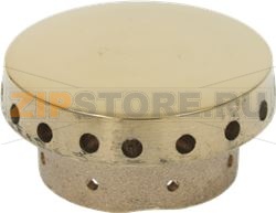 BURNER CAP PERFORATED BRASS POLISHED 