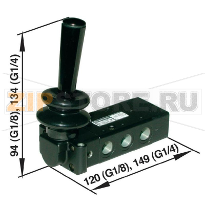 Клапан пневматический с ручным управлением, G1/8, 10 бар, 1 шт Norgren X3347802 