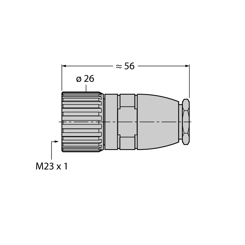 Разъем разборный Turck FW-M23ST12Q-G-LT-ME-XX-10 