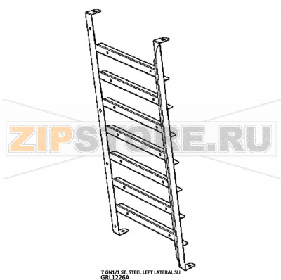 7 GN1/1 St. Steel left lateral SU Unox XVC 505E 7 GN1/1 St. Steel left lateral SU Unox XVC 505EЗапчасть на деталировке под номером: 52Название запчасти на английском языке: 7 GN1/1 St. Steel left lateral SU Unox XVC 505E