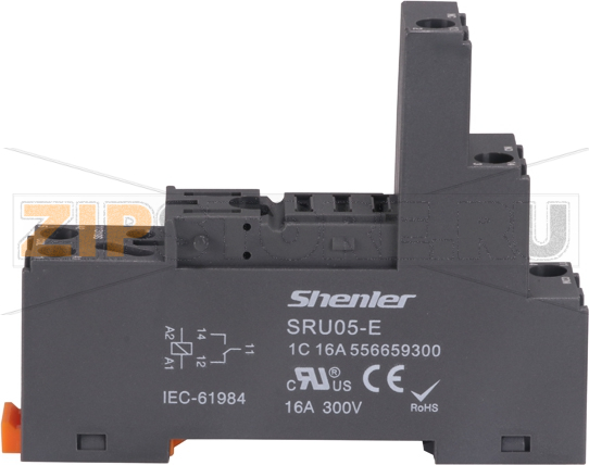 Розетка для 1 контактных реле RFT, 16A Shenler SRU05-E 