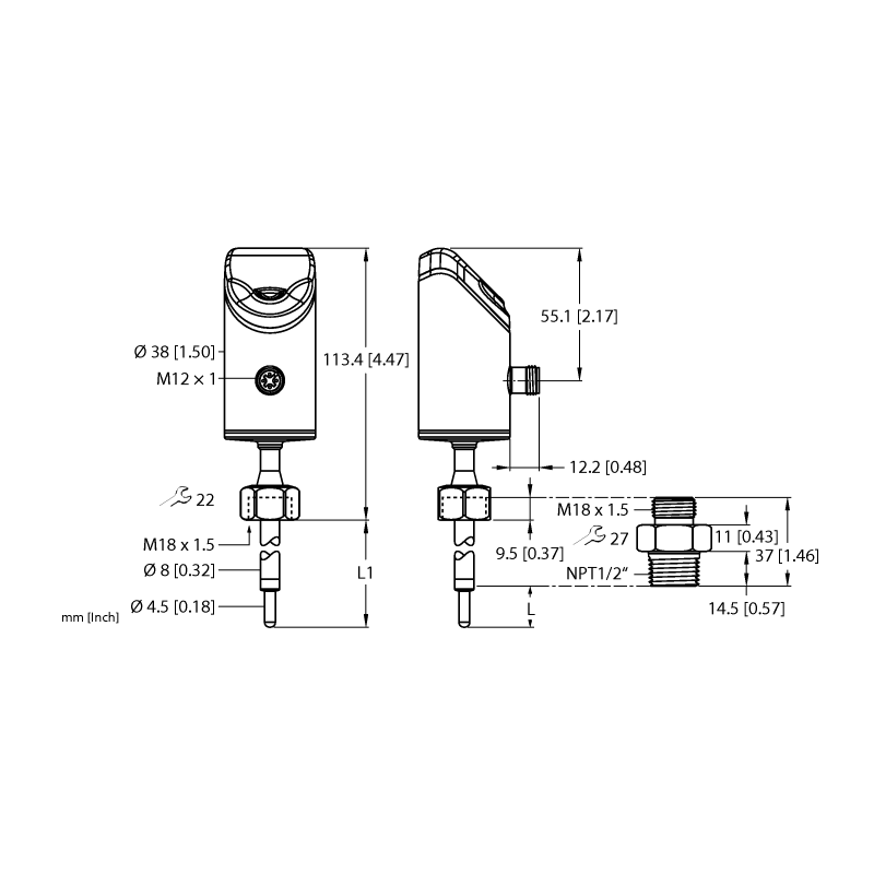 Датчик температуры Turck TS700-L050-16-LI2UPN8-H1141 