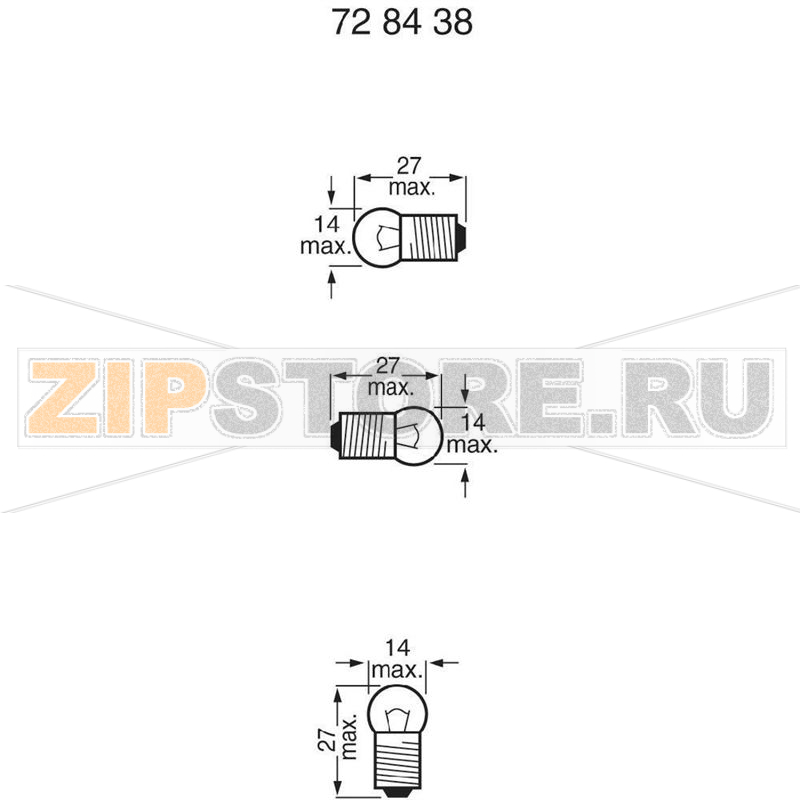 Лампа 6 В, 0.6 Вт, прозрачная, 1 шт Barthelme 00660606 