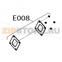 Gasket tub. heat. + fix. access. Convotherm OES 6.10