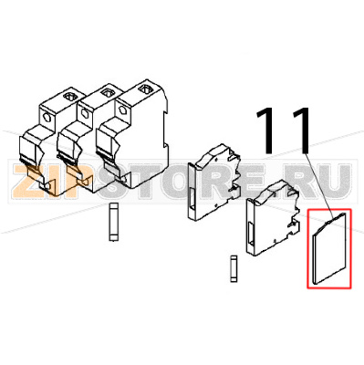 Piastrina terminale Angelo Po BX61E Piastrina terminale Angelo Po BX61EЗапчасть на деталировке под номером: 11