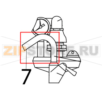 Water inlet pipe Tecnoinox P70IE7 Water inlet pipe Tecnoinox P70IE7Запчасть на деталировке под номером: 7
