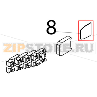 Terminal end cover Angelo Po BX101E Terminal end cover Angelo Po BX101EЗапчасть на деталировке под номером: 8