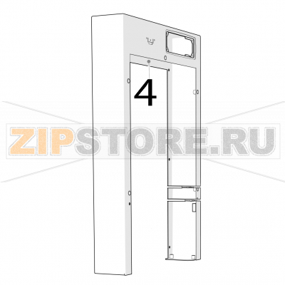 Essential frame Zumex Essential pro Essential frame Zumex Essential proЗапчасть на деталировке под номером: 4