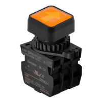 Выключатель кнопочный, Ø отверстия: 22/25 мм Autonics S2PRS-P3YL2ALM