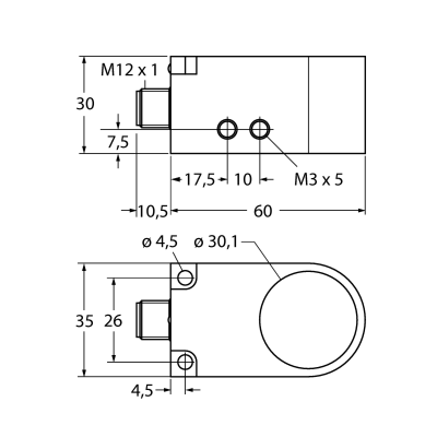 Датчик индуктивный Turck BI30R-W30-DAN6X-H1141 