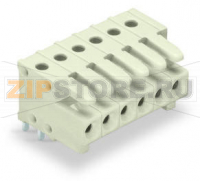 MCS MINI Розетка под пайку THT; 0.9 x 0.9 mm solder pin; угловые; 100% защита от неправильного подсоединения; Шаг контактов 3,5 мм; 13-пол.; светло-серые Wago 734-543