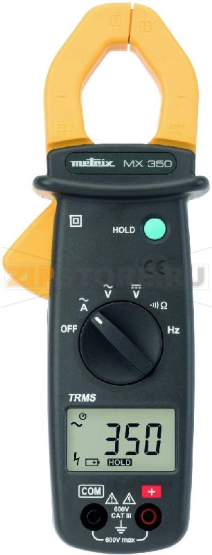 Клещи токовые, цифровые, CAT III, 600 В, 6000 точек Metrix MX 350 