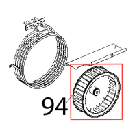 Ventola D=196, H=61, 38 pale, inox dado M8 Unox XVC 204