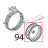 Ventola D=196, H=61, 38 pale, inox dado M8 Unox XVC 204