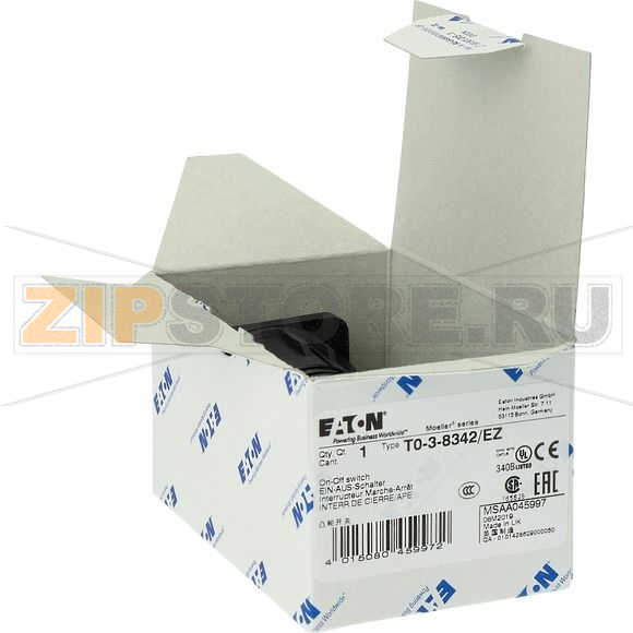 Переключатель вкл/выкл, T0, 20 A, 3 модуль, 6-полюсн Eaton T0-3-8342/EZ 