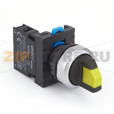 Переключатель, 2 положения, 1НО, IP65, без подсветки, желтый Chint NP8-10X/215 
