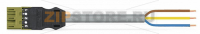 pre-assembled connecting cable; Eca; Plug/open-ended; 3-pole; Cod. B; H05VV-F 3 x 1.0 mm; 5 m; 1,00 mm; light green Wago 771-9993/205-505