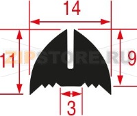 GUARNIZIONE VETRO 1685 mm