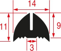 GUARNIZIONE VETRO 1685 mm
