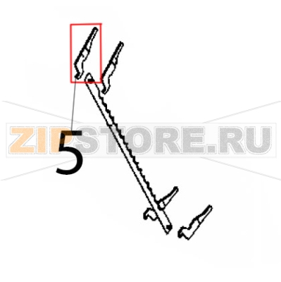 Left spring lever Rollmatic CP 42 Left spring lever Rollmatic CP 42Запчасть на деталировке под номером: 5