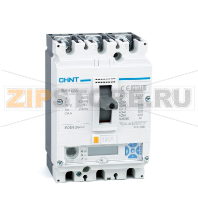 Выключатель автоматический 100 А, 100 кА, 3 полюса Chint NM8N-250H 