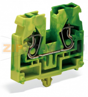 2-проводные центральные клеммы; без кнопок; 2,5 мм; CAGE CLAMP®; 2,50 mm; зеленые-желто Wago 869-317