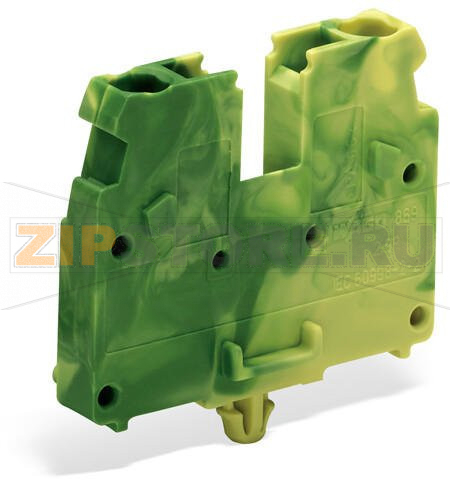 2-проводные центральные клеммы; без кнопок; 2,5 мм; CAGE CLAMP®; 2,50 mm; зеленые-желто Wago 869-317 