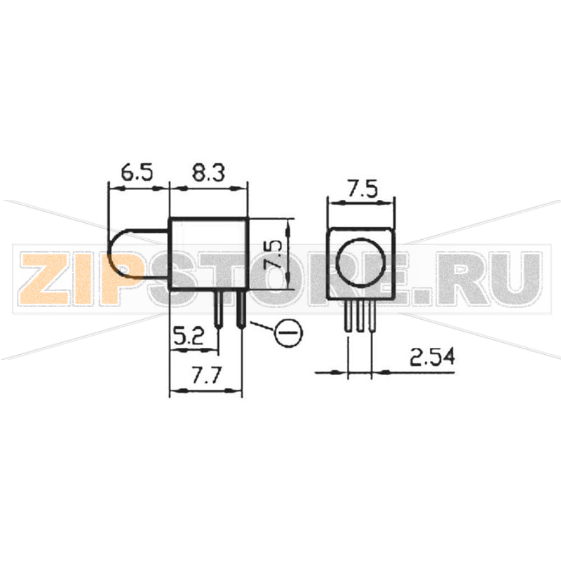 Модуль светодиодный, 1 диод, 7x7.5x8.3 мм Signal-Construct DWNE50122 