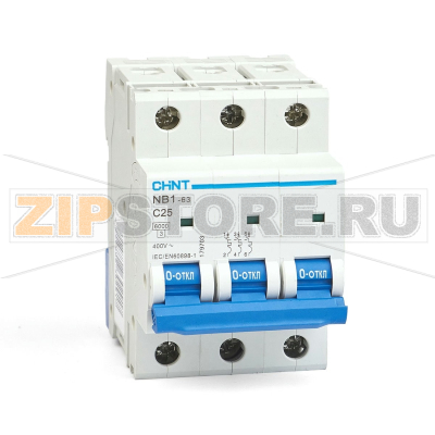 Выключатель автоматический 25 А, 6 кА, 3 полюса Chint NB1-63 