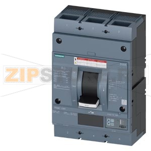 circuit breaker 3VA6 UL frame 800 breaking capacity class  M 35kA @ 480 V 3-pole, line protection ETU860, LSIG, In=600A overload protection Ir=240A ...600A short circuit protection Siemens 3VA6560-5KQ32-2AA0 
