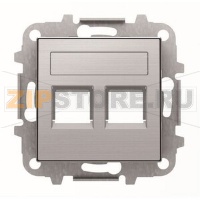 Накладка для двух суппортов/разъёмов, нержавеющая сталь ABB 2CLA851820A1401