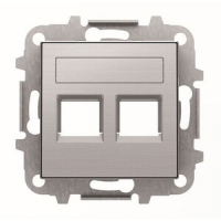 Накладка для двух суппортов/разъёмов, нержавеющая сталь ABB 2CLA851820A1401