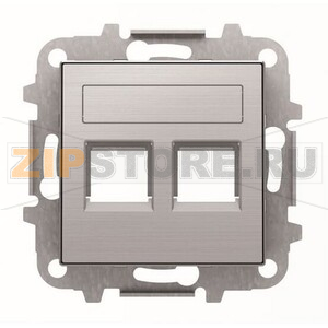Накладка для двух суппортов/разъёмов, нержавеющая сталь ABB 2CLA851820A1401 