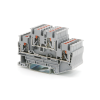 Клемма проходная Push-in, серая CHIKU RPVTT 2,5-DIO/O-U