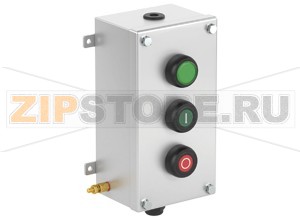 Модуль управления Control Unit Ex e, Stainless Steel, 3 Functions LCS3.LGLX.PGMX.PRMX.B.1 Pepperl+Fuchs Electrical specificationsOperating voltage250 V max.Operating current16 A max.Terminal capacity2.5 mm2FunctionLED indicatorColorgreenRated operating voltage20 ... 250 V ACLabelingRUNNINGFunction 2pushbuttonColorgreenContact configuration1x NO / 1x NCUsage categoryAC12 - 12 ... 250 V AC - 16 AAC15 - 12 ... 250 V AC - 10 ADC13 - 12 ... 110 V DC - 1 ADC13 - 12 ... 24 V DC - 1ANumber of poles2LabelingIFunction 3pushbuttonColorredContact configuration1x NO / 1x NCUsage categoryAC12 - 12 ... 250 V AC - 16 AAC15 - 12 ... 250 V AC - 10 ADC13 - 12 ... 110 V DC - 1 ADC13 - 12 ... 24 V DC - 1ANumber of poles2LabelingOMechanical specificationsHeight220 mm (A)Width116 mm (B)Depth85.5 mm (C)External dimension126 mm with operators (C1) 92.2 mm with screws (C2) 145 mm with mounting brackets (K)Fixing holes distance, height161 mm (G)Fixing holes distance, width130 mm (H)Enclosure coverfully detachableCover fixingM6 stainless steel hexagon head screwsFixing holes diameter6.1 mm (J)Degree of protectionIP66Cable entryNumber of cable entries1 x M20 in face A fitted with polyamide Ex e stopping plug1x M20 in face B fitted with polyamide Ex e cable glandDefined entry areaface A and face BMaterialEnclosure1.5 mm 316L, (1.4404) stainless steelFinishelectropolishedSealone piece closed cell neopreneMass3.5 kgMountingmouting brackets with 6.1 mm screw holesGroundingM6 internal/external brass grounding boltAmbient conditionsAmbient temperature-40 ... 55 °C (-40 ... 131 °F) @ T4 -40 ... 40 °C (-40 ... 104 °F) @ T6 Data for application in connection with hazardous areasEU-Type Examination CertificateSIRA 13ATEX3059XMarking II 2 GD Ex de IIC T6 Gb, Ex tb IIIC T80°C Db Ex de IIC T4 Gb, Ex tb IIIC T130°C DbInternational approvalsIECEx approvalIECEx SIR 13.0021EAC approvalTC RU C-DE.GB06.B.00567ConformityDegree of protectionEN 60529General informationSupplementary informationEC-Type Examination Certificate, Statement of Conformity, Declaration of Conformity, Attestation of Conformity and instructions have to be observed where applicable. For information see www.pepperl-fuchs.com.AccessoriesOptional accessoriesEngraved traffolyte tag labelEngraved AISI 316L stainless steel tag labelColor in-fill stainless steel tag label