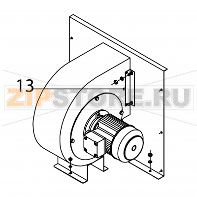 Amarre ventilador escuadra Fagor ECO-160 Amarre ventilador escuadra Fagor ECO-160Запчасть на деталировке под номером: 13Название запчасти Fagor на английском языке: Amarre ventilador escuadra ECO-160.