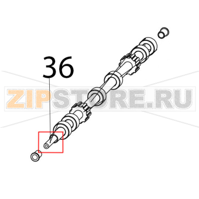 Idle shaft Zanolli Synthesis 12/80 VE Idle shaft Zanolli Synthesis 12/80 VEЗапчасть на деталировке под номером: 36