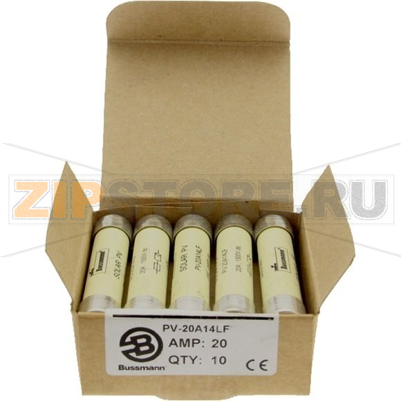 Предохранитель, 20 A, DC 1500 В, 10 кА, 14x65 мм, gPV, IEC UL Eaton 20AMP 1500V DC SOLAR FERRULE 
