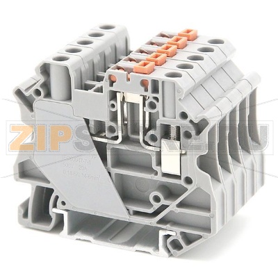 Клемма проходная, универсальная, серая CHIKU RUT 4-MT 