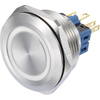 Кнопка 250 В/AC, 3 А, 1 x вкл/вкл, без фиксации, IP65, 1 шт TRU Components GQ30-11E/W/12V