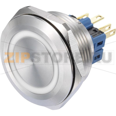 Кнопка 250 В/AC, 3 А, 1 x вкл/вкл, без фиксации, IP65, 1 шт TRU Components GQ30-11E/W/12V 
