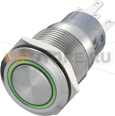 Кнопка антивандальная 250 В/AC, 5 А, 1 x выкл/вкл, без фиксации, IP67, 1 шт TRU Components LAS1-AGQ-11E/R-G 