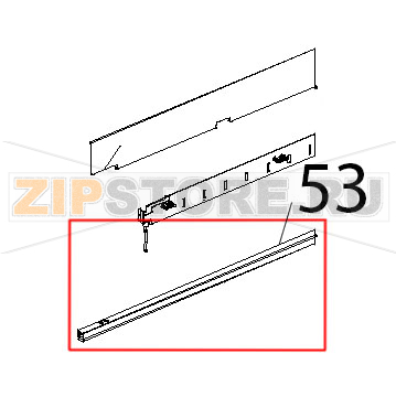 Listello quadro inf porta inox Unox XBC 804 Listello quadro inf porta inox Unox XBC 804Запчасть на деталировке под номером: 53