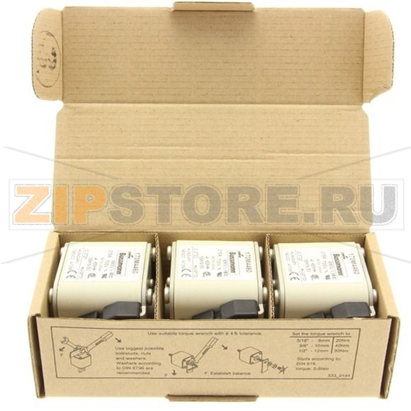 Предохранитель, 315 A, AC 690 В, 200 кА, size 1, aR, IEC UL Eaton FUSE 315A 690V 1*BKN/50 AR UC 